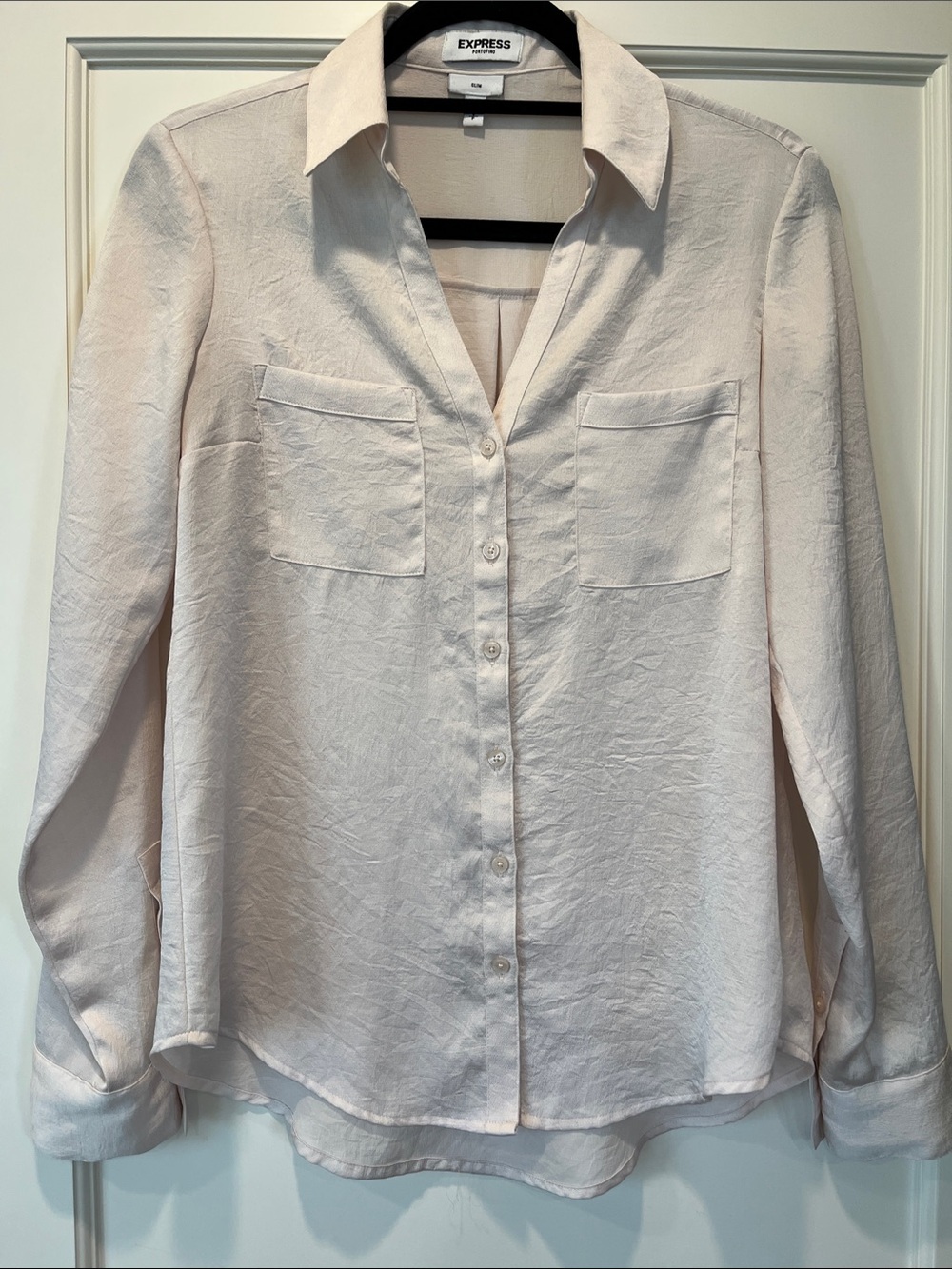 Express Pale Blush Button-Down Shirt